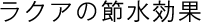 ラクアの節水効果